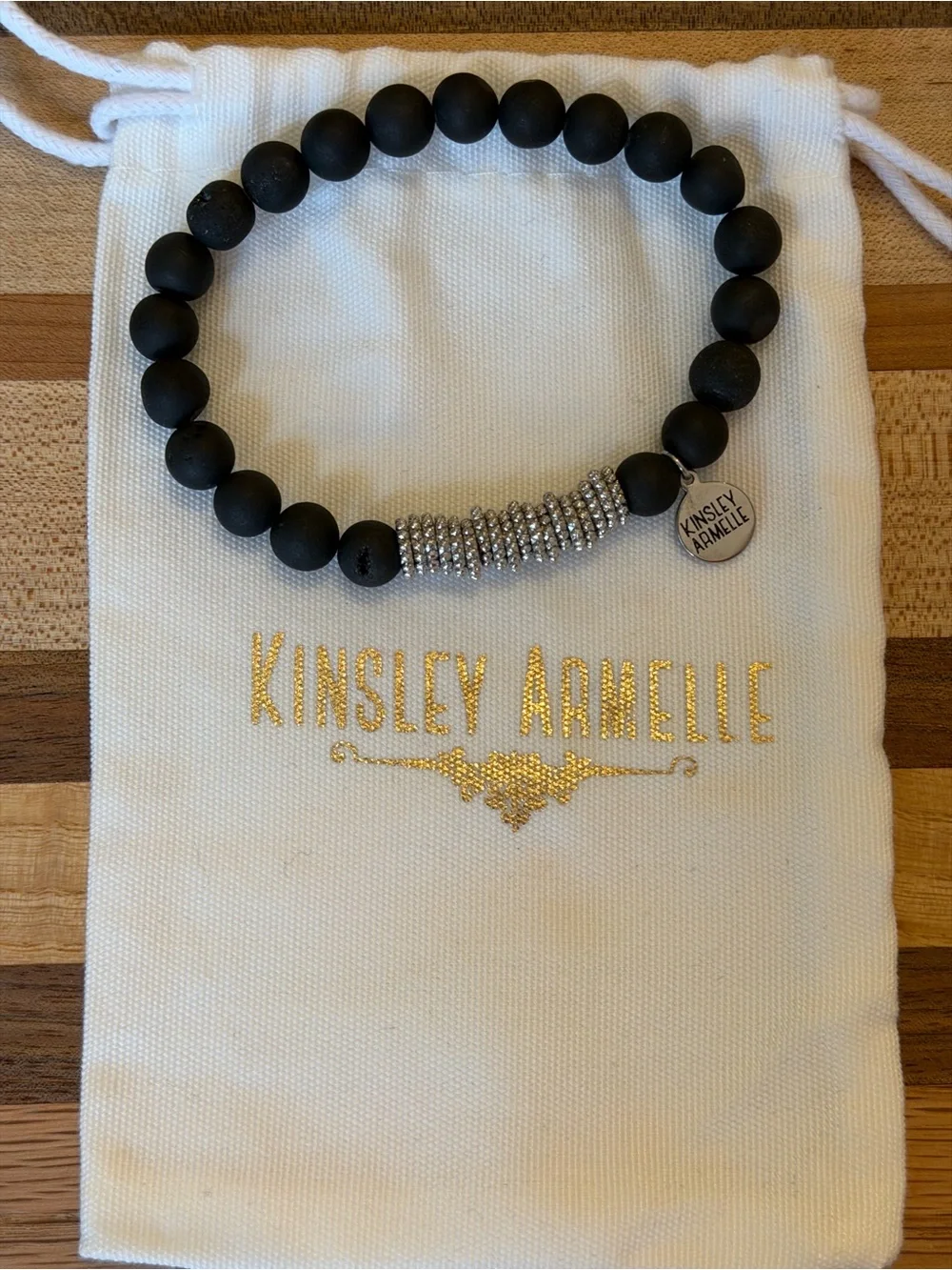 Kinsley Armelle Black Beaded Bracelet Set